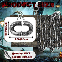 Bvrbaory 6 ft Halloween fake chain prop with rusty metallic finish - view 3