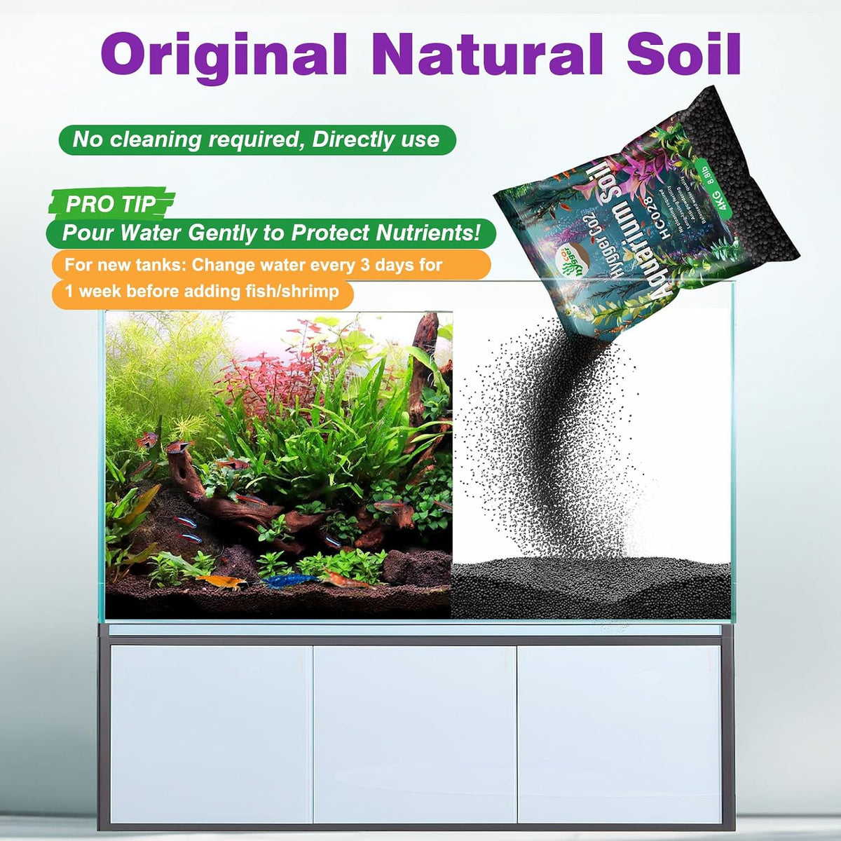 Upgraded Aquarium Soil Water Grass Mud - 17.6 Pounds - image 2
