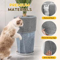 Sisal Cat Scratcher Mat with Sticky Tapes - Gray / 23.6" x 15.7" (2-Pack) - image 3