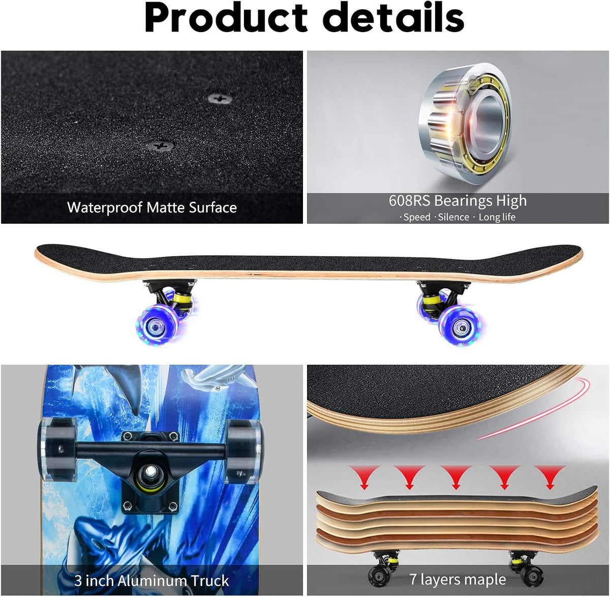 Skateboards for Beginners - shark - image 4