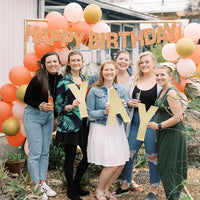 BEISHIDA 116 PCS A-Z DIY Letter Custom Banner Birthday Party Decor – Fun for Kids & Family - Glitter Light Orange - image 4