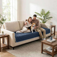 FunFurry Waterproof Dog Blanket, Couch Cover for Dogs Washable - 30 X 70 Inch - 1 Pack / Dark＆light Blue - image 2