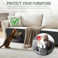 Sepazon black felt cat scratch furniture protector mat, 78.7 x 15.8 inches - view 4