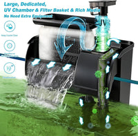 Large Hang on Back Aquarium Filter w/ U-V Light for 40-150 Gallon - HB-1200 - image 4
