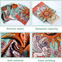 Shappy 6 Pcs Velvet Drawstring Pouches for Tarot Cards Dice - Retro Style - image 3