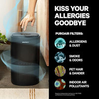 PuroAir 240 HEPA Air Purifier for Home Large Rooms - Covers Up To 1,000 Sq Ft - Filters Up To 99.9% of Pollutants, Smoke, Pollen, Dust - Quiet HEPA Air Filter - Air Purifiers for Bedroom
