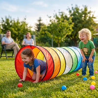 Kids Play Tunnel Tent for Toddlers - 1 Pc Rainbow - image 4
