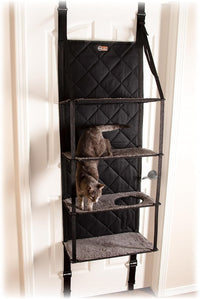 K&H Door Cat Tree, Over the Door Cat Furniture, Gray