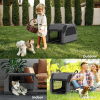 PETSFIT Dog Travel Crate, Soft Sided Dog Crate, Easy to Set Up - 30.0"L x 20.0"W x 19.0"H / Grey - image 4