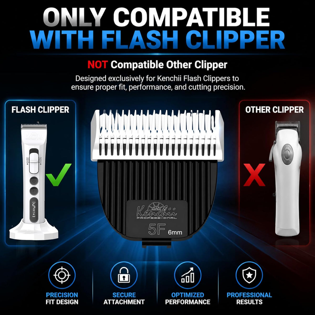 Kenchii Flash Clipper Blade Fine Detailer, Original Flash Only – Essentials for Dogs - 5F - image 2