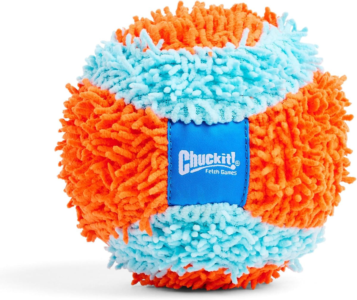 Chuckit! Indoor Fetch Ball Dog Toy, Orange and Blue - Orange & Blue Fetch Ball / 4.75 inches (1 Pack) - image 4