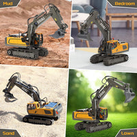 DDAI Remote Control Excavator Toys for 4 5+ Year Old Boys and Kids - Remote Control Excavator / Large - image 4