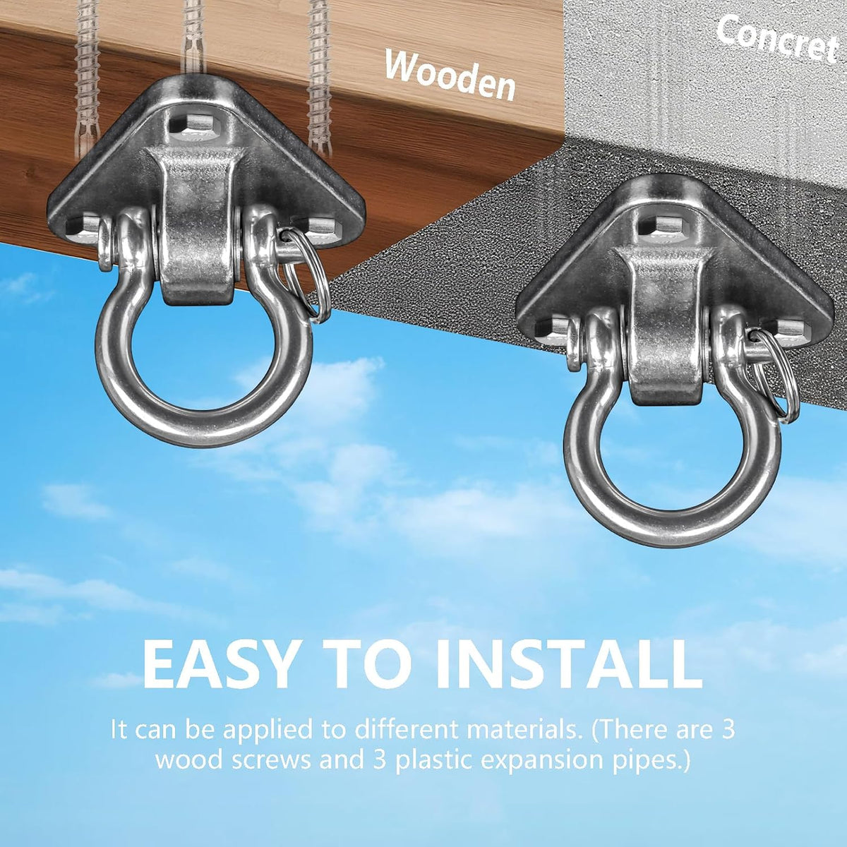 Yyiwhmy stainless steel heavy duty swing hanger with swivel bearing and mounting bolts - view 19