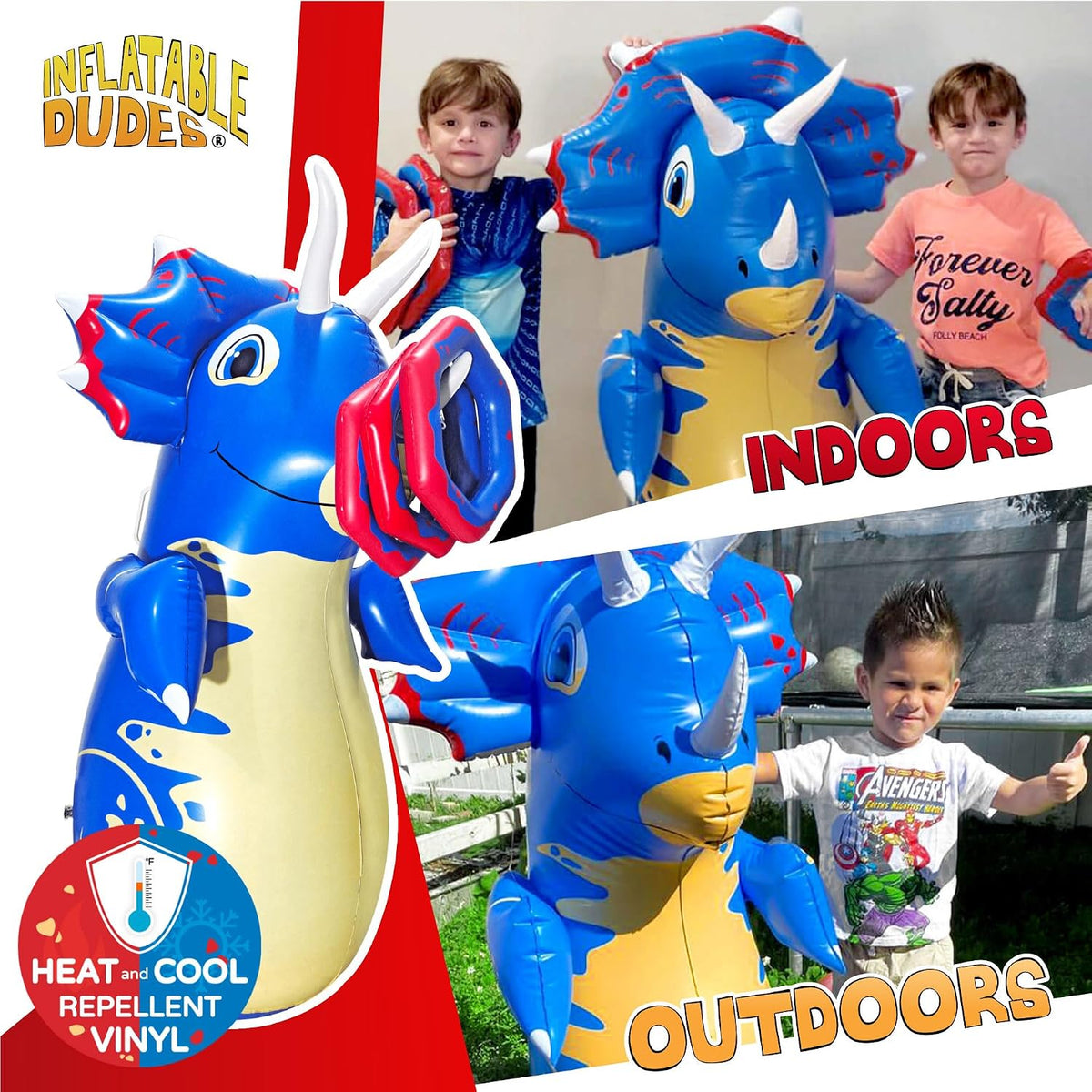 Inflatable Dudes kids punching bag bop bag, 47 inch, with sand-filled base in a ninja design - view 17