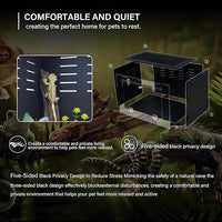 10 Gallon Reptile Tank – Reptile Enclosure for Leopard Geckos, Snakes & Bearded Dragons – Lizard Tank, Hermit Crab & Gecko Habitat