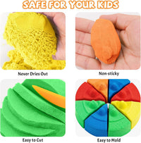 NiToy FlexiSand 11lbs Toy Sand 5 Colors Self-Sticking Non-Toxic - Vibrant Colors - image 2