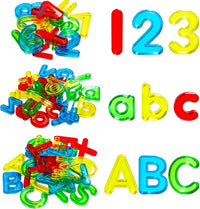 Bbiamsleep 67 Pcs Plastic Practice Set Transparent Letters and Numbers – Fun for Kids & Family - 67PCS