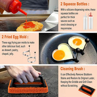 38PCS Griddle Accessories Kit, Professional Grill Tools Set for Outdoor Barbecue, Stainless Steel Griddle Spatula Set with Tongs, Smash Burger Press, Carry Bag, Perfect Grilling Gifts