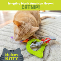 Quirky Kitty Ice Cream Kicker Catnip Crinkle Feather Soft Plush Cat - Pack of 1 / Kitty Connects - image 3