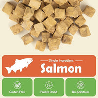 MON2SUN Freeze Dried Salmon Cat and Dog Treats, Single Ingredient Natural and Healthy Dog Snacks, High Protein Training Treats & Food Topper, 10.6oz