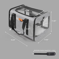 YUNIQUE Soft-Sided Cat & Dog Carrier for Pets Up to 15 Lbs - grey - image 2