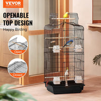 VEVOR 64-inch Open Top Large Parrot Bird Cage with Detachable Rolling - 18.0"L x 14.0"W x 36.4"H - image 2
