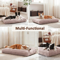 FURTIME Dog Beds Large Sized Dog, Washable Dog Bed for Crate - Pink / M(29"x21"x3") - image 4