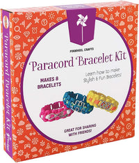 Pinwheel Crafts friendship bracelet kit with 100 floss threads, beads and storage bag