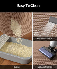 Cat Litter Mat, Cut to Fit Any Place - Khaki / 35x23 Inch - image 3