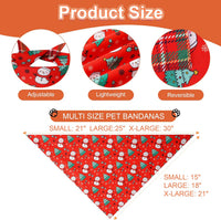 Pink Dog Bandanas Girl Large 2PCS, Summer Spring Plaid Scarf – Essentials for Dogs - Xmas-25Ag-cartoon / X-Large - image 3