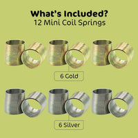 1 Inch Mini Metal Coil Spring Silver and Gold Variety Toy - image 3