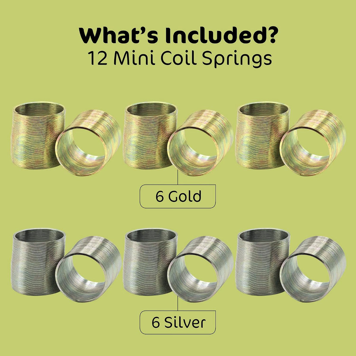 1 Inch Mini Metal Coil Spring Silver and Gold Variety Toy - image 3