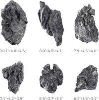 6-8 Inches Natural Seiryu Stone 6 PCS Aquarium Rocks for Aquascaping, Aquarium Landscaping, Terrariums, Fish Tank Decoration, Vivariums, Paludarium, Reptile and Amphibian Enclosures
