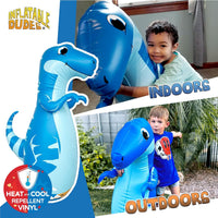 Inflatable Dudes kids punching bag bop bag, 47 inch, with sand-filled base in a ninja design - view 32