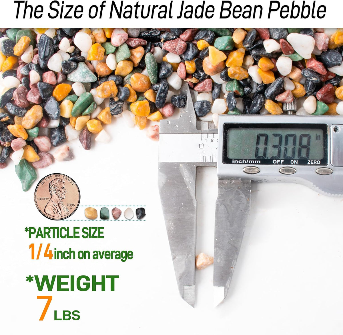 CJGQ 2.4lb Aquarium Gravel for Plants - Mixed Pebble / 7 lb (1/4 in) - image 2
