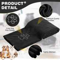 Chumia 4 Pcs Dog Towels for Drying - 16 x 32 Inch / Black - image 2