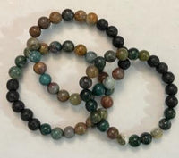 Bracelets w/ Lava Beads & Gemstones - 8MM