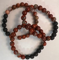 Bracelets w/ Lava Beads & Gemstones - 8MM