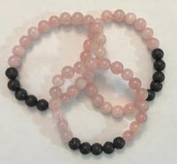 Bracelets w/ Lava Beads & Gemstones - 8MM