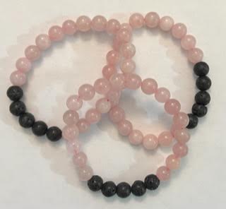 Bracelets w/ Lava Beads & Gemstones - 8MM
