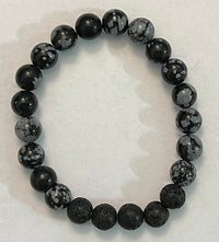 Bracelets w/ Lava Beads & Gemstones - 8MM