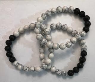 Bracelets w/ Lava Beads & Gemstones - 8MM