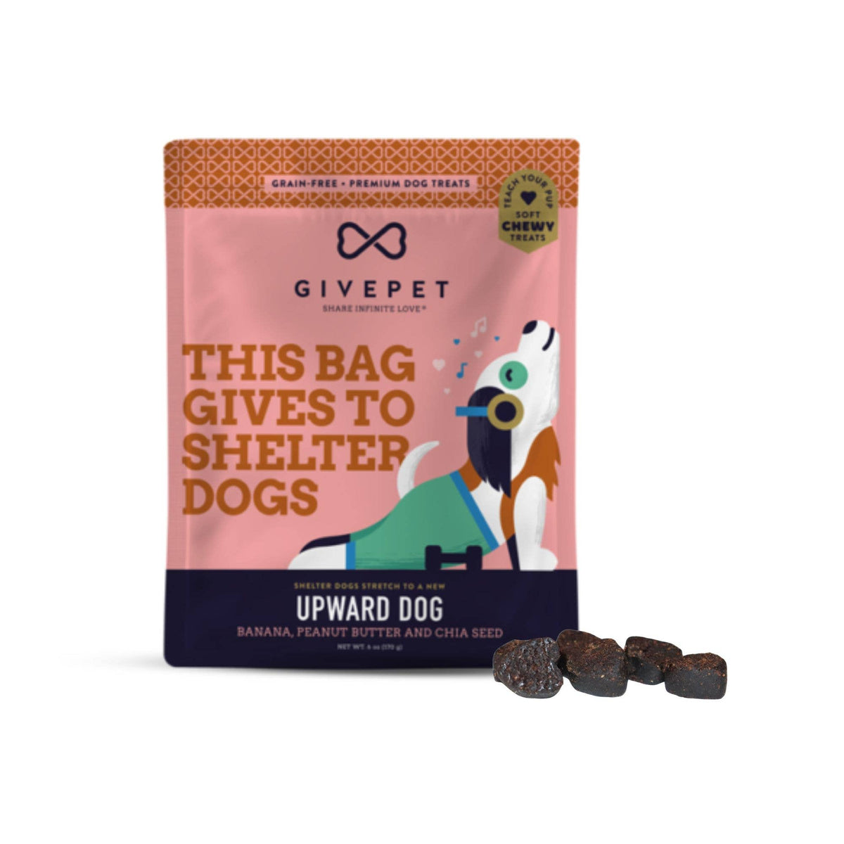 GivePet Upward Dog Soft & Chewy Training Dog Treats, 6.3 oz, Pack of 20