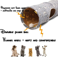 Cat Tunnel Tube with Plush Ball Toys Collapsible - BIG FRENCHIES