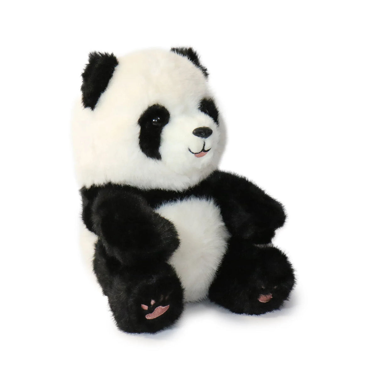 10-Inch Black and White Classic Sitting Panda with Pink Paws - BIG FRENCHIES