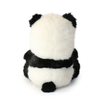 10-Inch Black and White Classic Sitting Panda with Pink Paws