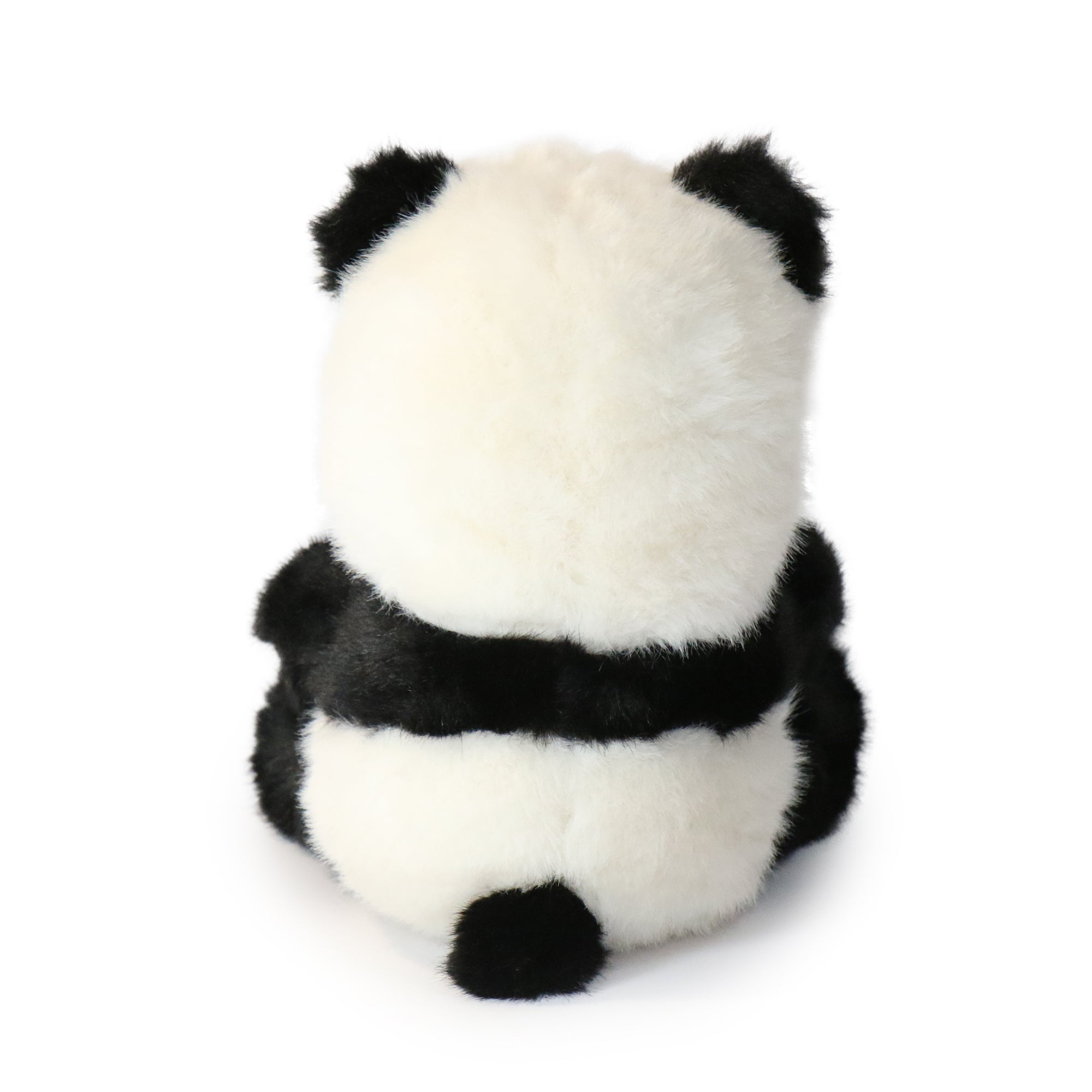 10-Inch Black and White Classic Sitting Panda with Pink Paws