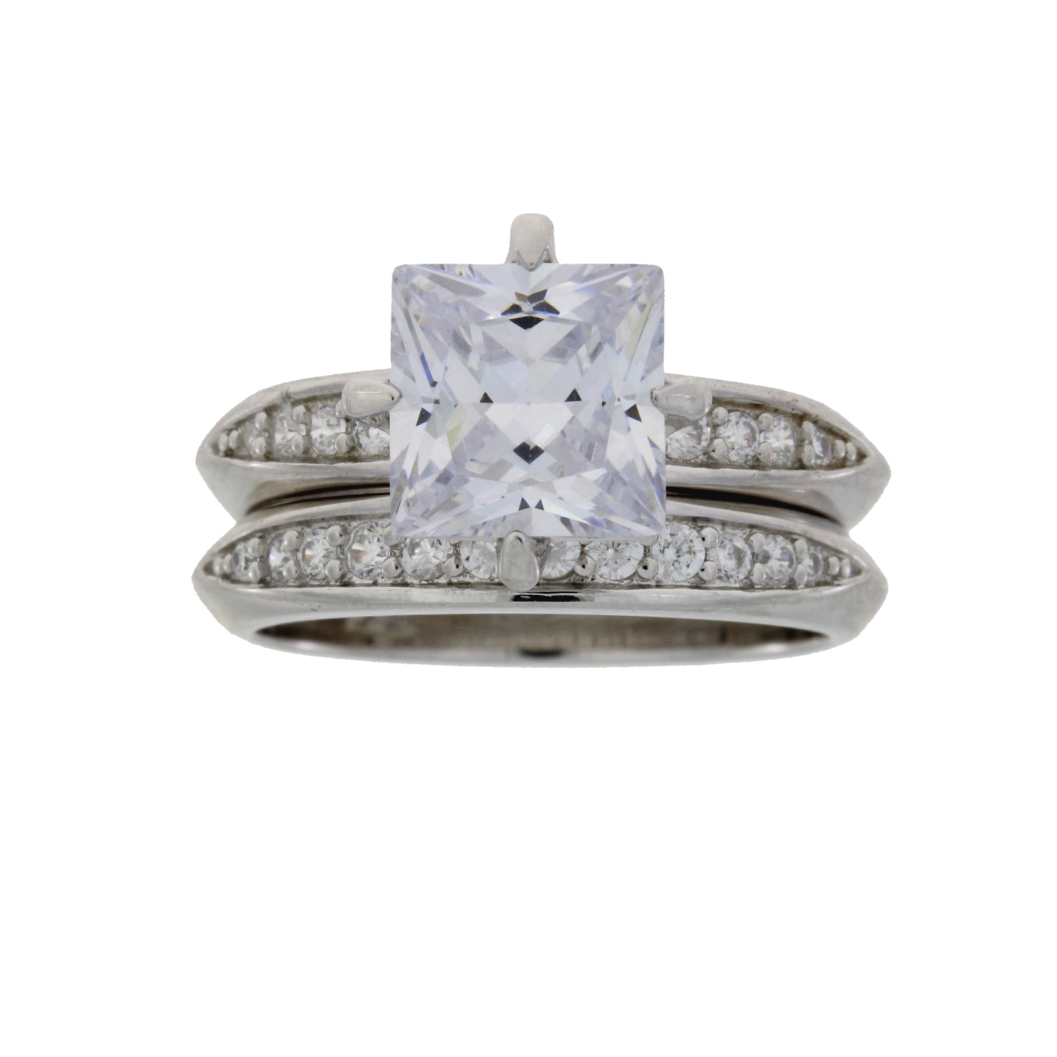 Natural Cubic Zirconium CZ SS Bridal Sterling Silver