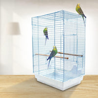 Cockatiel & Small Parrot Starter Kit with Birdcage, Cover, and Accessories – Perfect for Cockatiels, Conures, and Small Parrots – Square Dome – White - BIG FRENCHIES