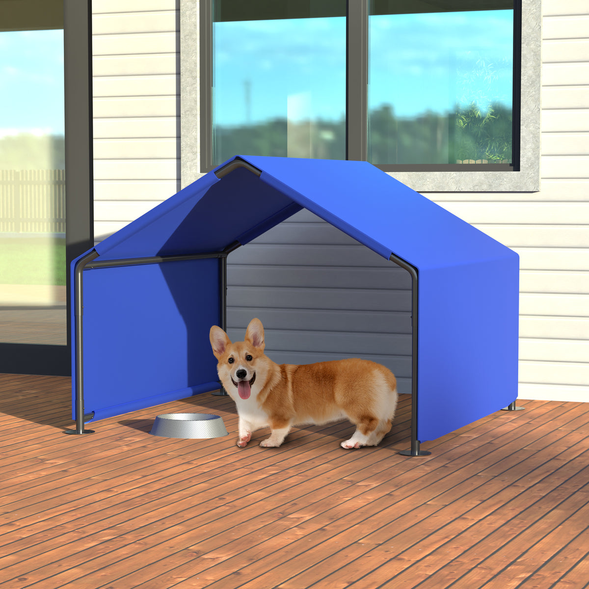 Dog Shade Shelter Outdoor Tent for Small Medium Dogs, Waterproof Sun Protection Pet House for Dogs, Small Animals and Li